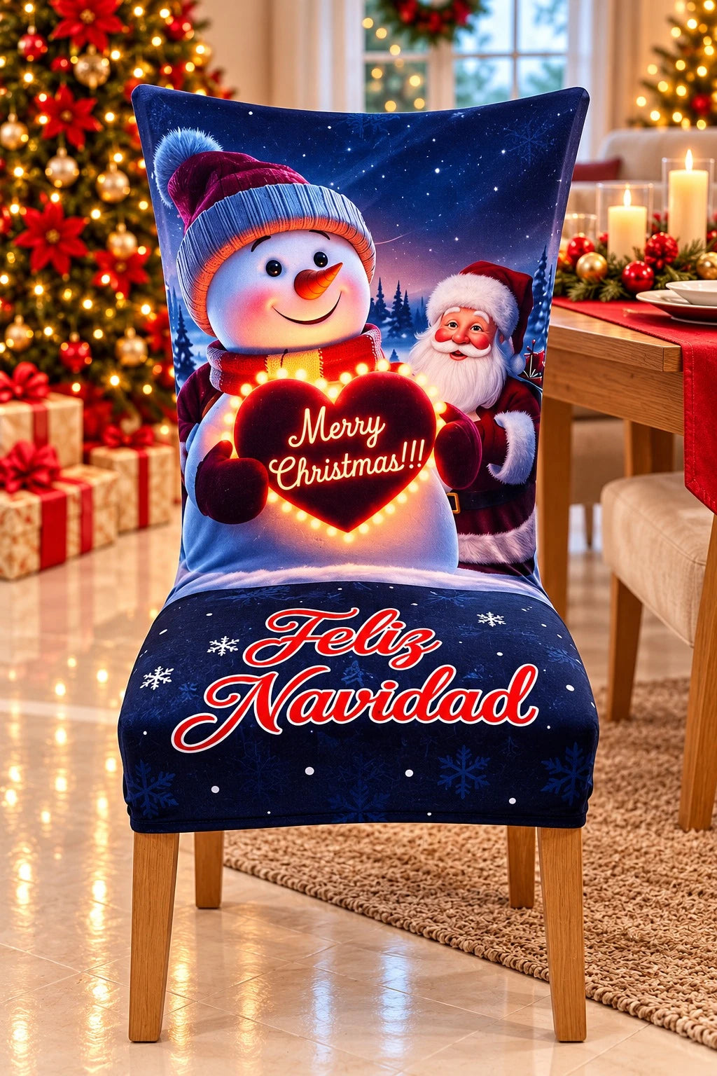 Funda navideña diseño Merry Christmas