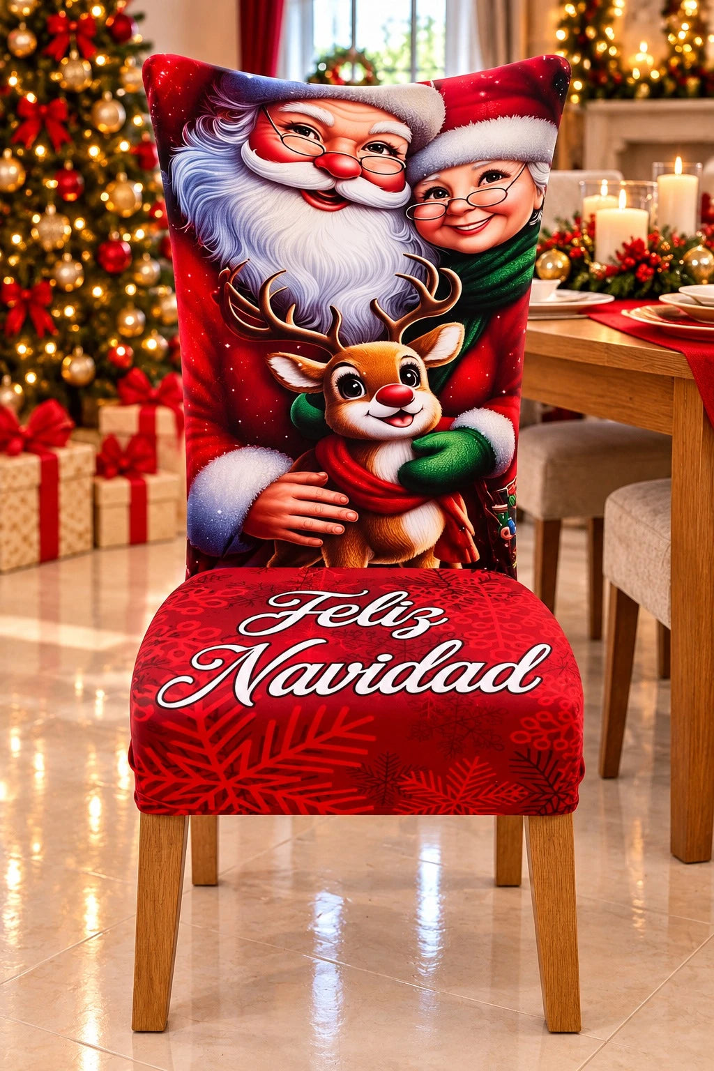 Funda navideña diseño Papá y Mamá Noel