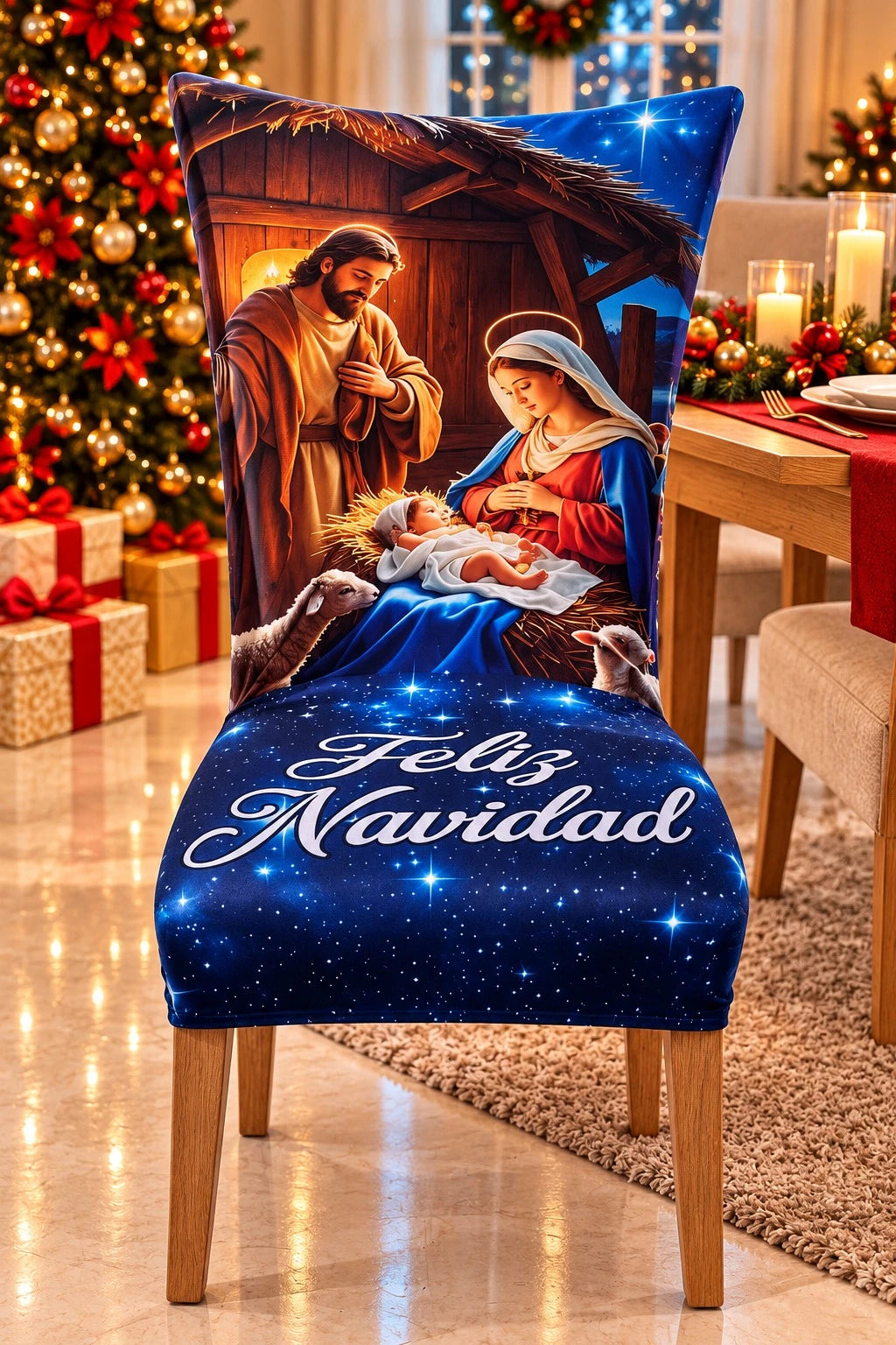 Funda navideña diseño Pesebre