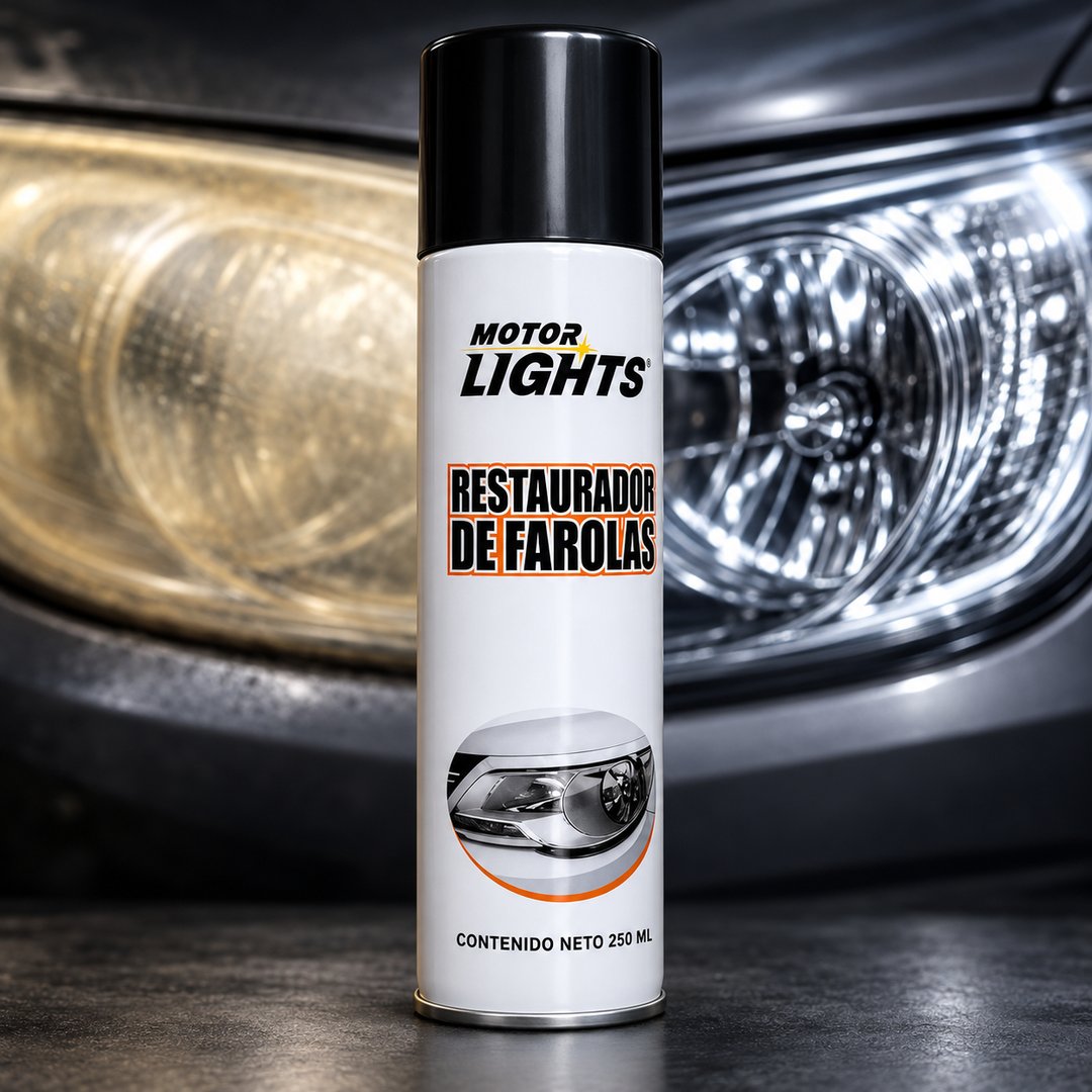Restaurador de farolas Motor Lights en aerosol de 250 ml